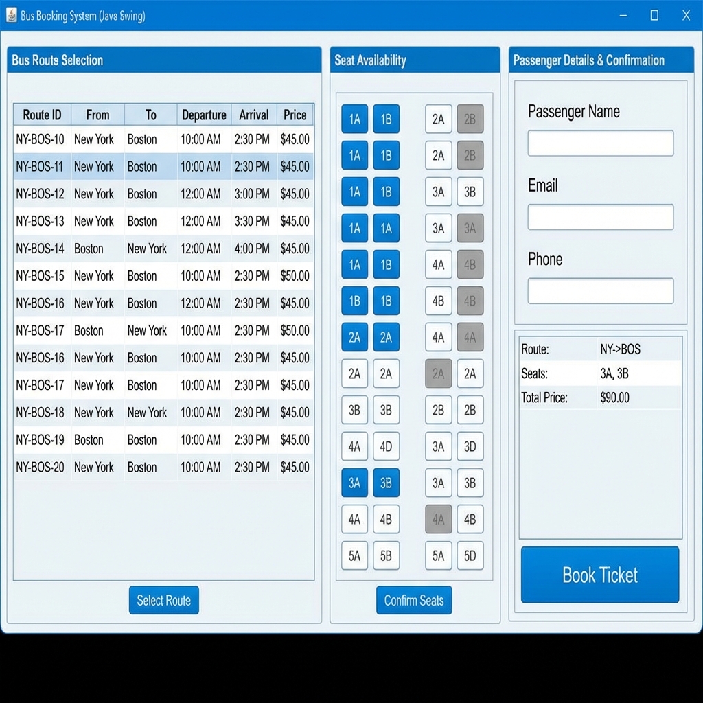 Bus Ticket Booking System screenshot